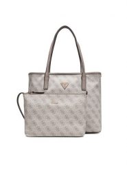 Guess Torebka Victtoria HWESG9 51428 Beżowy. Brązowe shopper Guess, z aplikacjami, ze skóry, bez dodatków. Za 679.99 zł.