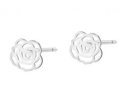 Kolczyki srebrne - kwiaty. Szare kolczyki Apart, srebrne. Za 119.00 zł.