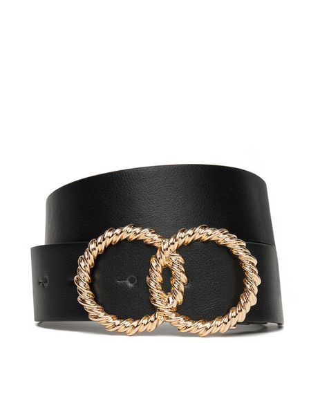 Aldo Pasek Damski Gelidan 13994961 Czarny. Czarne paski Aldo, bez wzorów, ze skóry. Za 119.99 zł.