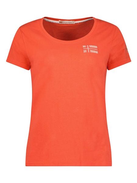 Geographical Norway Koszulka w kolorze pomarańczowym rozmiar: L. Pomarańczowe bluzki Geographical Norway, l, bez wzorów, bez kołnierzyka, bez ramiączek. Za 34.93 zł.