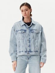 Calvin Klein Jeans Kurtka jeansowa J20J225186 Niebieski Boxy Fit. Niebieskie kurtki Calvin Klein Jeans, s, bez wzorów, z bawełny, bez kaptura. Za 319.99 zł.