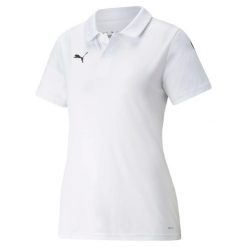 Damska koszulka polo Puma Teamliga Sideline. Białe koszulki polo Puma, l, bez wzorów, z materiału, bez kołnierzyka, bez ramiączek. Za 148.00 zł.