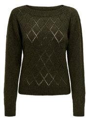 JDY Sweter w kolorze khaki rozmiar: XXL. Brązowe swetry JDY, xxl, bez wzorów, bez ramiączek. Za 61.60 zł.