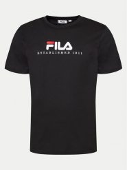 Fila T-Shirt FAU0147 Czarny Regular Fit. Czarne t-shirty Fila, l, bez wzorów, z bawełny, bez kołnierzyka, bez ramiączek. Za 89.99 zł.