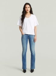 G-Star Dżinsy - Bootcut fit - w kolorze niebieskim rozmiar: W23/L30. Niebieskie jeansy G-Star, l, z aplikacjami, z podwyższonym stanem. Za 245.38 zł.