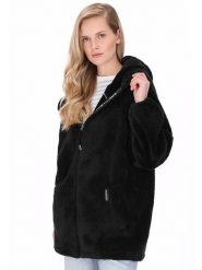 Schmuddelwedda Płaszcz polarowy w kolorze czarnym rozmiar: M. Czarne płaszcze Schmuddelwedda, m, bez wzorów, z polaru, bez kaptura. Za 217.99 zł.