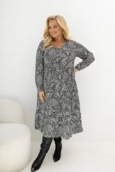 Sukienka midi Heart Story w serduszka z falbanami i kieszeniami Plus Size Oversize. Białe sukienki Moda Size Plus Iwanek, na co dzień, na jesień, l, bez wzorów, z materiału, eleganckie, bez kołnierzyka, plus size, bez ramiączek, maxi, dopasowane. Za 299.90 zł.