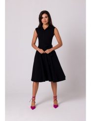 Be Wear Sukienka w kolorze czarnym rozmiar: L. Czarne sukienki Be Wear, l, bez wzorów, z tkaniny, bez kołnierzyka, bez ramiączek, midi, rozkloszowane. Za 363.45 zł.