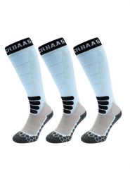 Skarpety narciarskie - Merino Wool Pro - 3 pary - Niebieskie. Niebieskie skarpety POEDERBAAS, bez wzorów, z elastanu. Za 329.62 zł.