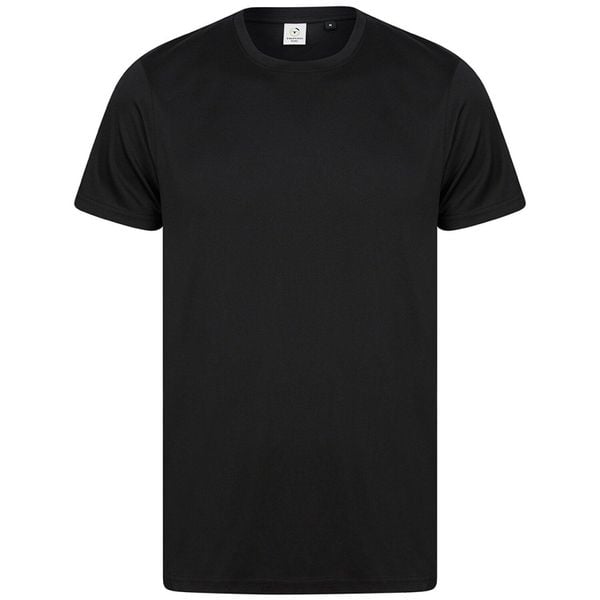 Koszulka Z Poliestru Z Recyklingu Dla Dorosłych Unisex. Czarne bluzki TOMBO, xl, bez wzorów, sportowe, bez kołnierzyka, bez ramiączek. Za 67.99 zł.