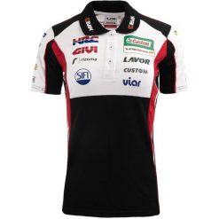 Damska koszulka polo Honda LCR czarna. Białe bluzki 47 Brand, bez wzorów, z bawełny, bez kołnierzyka, bez ramiączek. Za 162.99 zł.