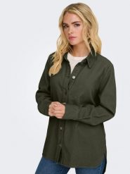 JDY Koszula sztruksowa w kolorze khaki rozmiar: L. Brązowe koszule JDY, l, bez wzorów, z bawełny, bez kołnierzyka, bez ramiączek. Za 174.95 zł.