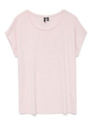 Vero Moda Koszulka w kolorze jasnoróżowym rozmiar: S. Różowe bluzki Vero Moda, s, bez wzorów, z wiskozy, klasyczne, bez kołnierzyka, bez ramiączek. Za 52.92 zł.
