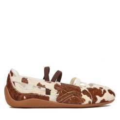 Baleriny Puma. Brązowe baleriny Puma, bez wzorów, bez obcasa. Za 479.99 zł.