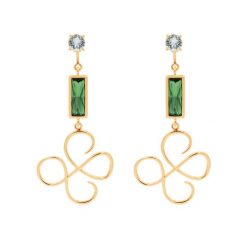 Kolczyki L de Lilou pozłacane z kryształami. Żółte kolczyki Lilou, z kryształem, pozłacane, na sztyftcie. Za 349.00 zł.