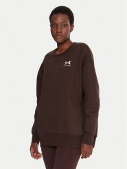 Under Armour Bluza Essential 1379475 Brązowy Loose Fit. Brązowe bluzy sportowe Under Armour, xl, bez wzorów, z bawełny, bez kaptura. Za 209.99 zł.