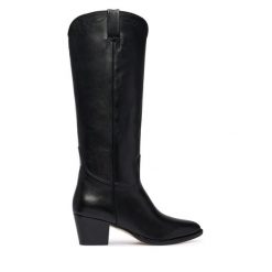 Kozaki LAUREN RALPH LAUREN. Czarne kozaki Lauren Ralph Lauren, bez obcasa, na słupku, bez zapięcia. Za 1,499.00 zł.