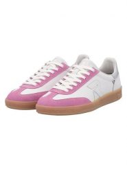 Rieker Skórzane sneakersy w kolorze biało-jasnoróżowym rozmiar: 45. Białe trampki Rieker, bez wzorów, ze skóry, bez zapięcia. Za 161.73 zł.