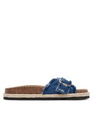 JENNY Klapki LB-P1629 Granatowy. Niebieskie klapki Jenny, bez wzorów, z materiału, bez obcasa. Za 79.99 zł.