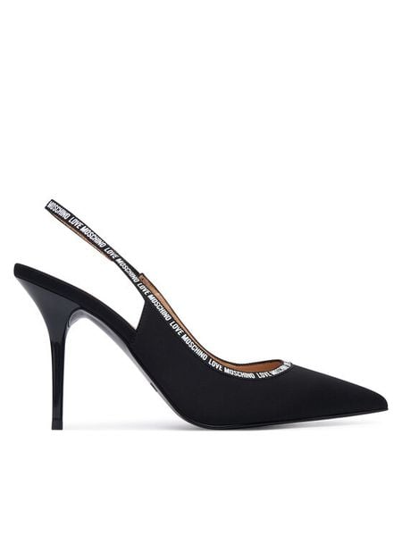 LOVE MOSCHINO Szpilki JA10429G1PIM0000 Czarny. Czarne szpilki Love Moschino, bez wzorów, ze skóry, bez obcasa, na szpilce, bez zapięcia. Za 786.99 zł.