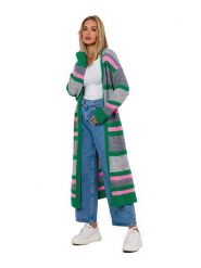 Made of emotion Kardigan w kolorze zielono-różowym rozmiar: onesize. Zielone kardigany Made Of Emotion, bez wzorów. Za 205.45 zł.