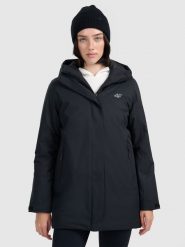 4F Parka zimowa membrana 8000 damska - czarna M. Czarne parki 4f, na zimę, m, bez kaptura. Za 499.99 zł.