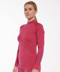 Bluza damska z wełną merino Brubeck THERMO WOOL by Pustelnik. Czerwone bluzy Brubeck, na zimę, xl, bez wzorów, z dzianiny, bez kaptura. Za 243.99 zł.