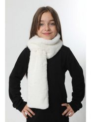 Lucky Bees Szal w kolorze białym - 106 x 15 cm rozmiar: onesize. Białe szaliki Lucky Bees, bez wzorów, z futra. Za 105.14 zł.