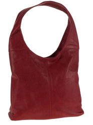 ORE10 Skórzana torebka "Vercelli" w kolorze bordowym - 40 x 30 x 14 cm rozmiar: onesize. Czerwone torby na ramię ORE10, bez wzorów, z materiału, na ramię, bez dodatków. Za 333.95 zł.