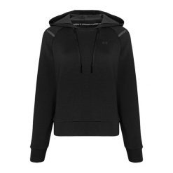 Bluza fitness damska Under Armour Fleece Hoodie. Czarne bluzy Under Armour, l, bez wzorów, bez kaptura. Za 199.99 zł.