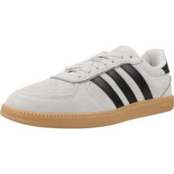 Kapcie ADIDAS BREAKNET SLEEK Szary. Szare obuwie domowe Adidas, bez wzorów, ze skóry, bez zapięcia. Za 286.00 zł.