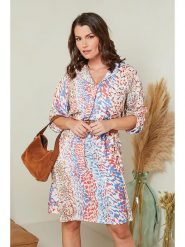 Curvy Lady Sukienka ze wzorem rozmiar: 40/42. Sukienki Curvy Lady, bez wzorów, ze skóry, klasyczne, bez kołnierzyka, bez ramiączek, mini. Za 88.02 zł.