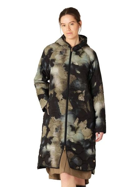 Ilse Jacobsen Płaszcz przejściowy w kolorze czarno-oliwkowym rozmiar: 40. Brązowe płaszcze Ilse Jacobsen, bez wzorów, bez kaptura. Za 282.99 zł.