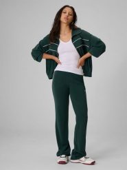 4F Spodnie dresowe z prostymi nogawkami z modalem damskie - zielone S. Zielone spodnie dresowe 4f, s, bez wzorów, z dresówki. Za 149.99 zł.