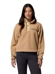 Columbia Bluza polarowa "Helvetia II" w kolorze beżowym rozmiar: L. Brązowe bluzy Columbia, l, bez wzorów, z polaru, bez kaptura. Za 126.75 zł.