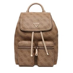 Plecak Guess. Brązowe plecaki Guess, z aplikacjami. Za 539.99 zł.