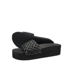 Klapki basenowe damskie Flip Flop Pool Hi Weave. Czarne klapki Flip Flop, bez wzorów, bez obcasa. Za 123.00 zł.