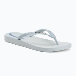 Japonki damskie Ipanema Anatomica Lolita. Niebieskie klapki Ipanema, bez wzorów, z materiału, bez obcasa. Za 92.99 zł.