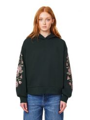 Scotch & Soda Bluza w kolorze ciemnozielonym rozmiar: XS. Zielone bluzy Scotch & Soda, xs, bez wzorów, z kapturem. Za 294.95 zł.