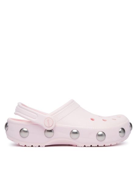 Crocs Klapki Classic Big Studded Clog 214236 Różowy jasny. Czerwone klapki Crocs, bez wzorów, z tworzywa sztucznego, bez obcasa. Za 259.99 zł.