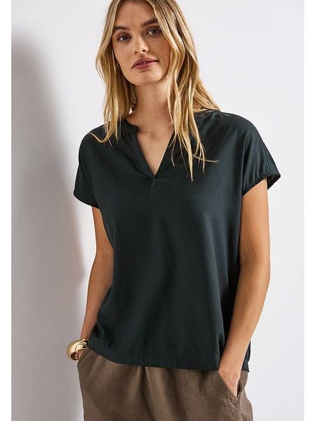 Street One Bluzka w kolorze antracytowym rozmiar: 34. Czarne bluzki Street One, bez wzorów, z wiskozy, street, bez kołnierzyka, bez ramiączek. Za 61.31 zł.