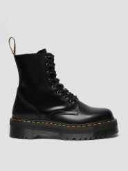 Dr. Martens Skórzane botki w kolorze czarnym rozmiar: 45. Czarne botki Dr. Martens, bez wzorów, bez obcasa, na platformie, bez zapięcia. Za 900.49 zł.
