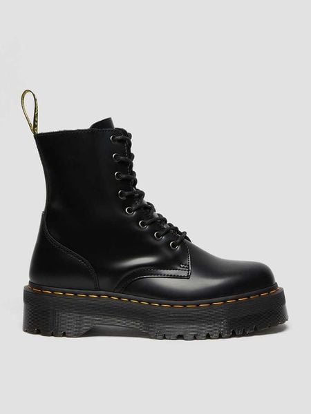 Dr. Martens Skórzane botki w kolorze czarnym rozmiar: 46. Czarne botki Dr. Martens, bez wzorów, bez obcasa, na platformie, bez zapięcia. Za 543.90 zł.
