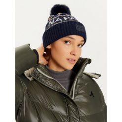 Czapka Napapijri. Niebieskie czapki Napapijri, bez wzorów. Za 249.99 zł.