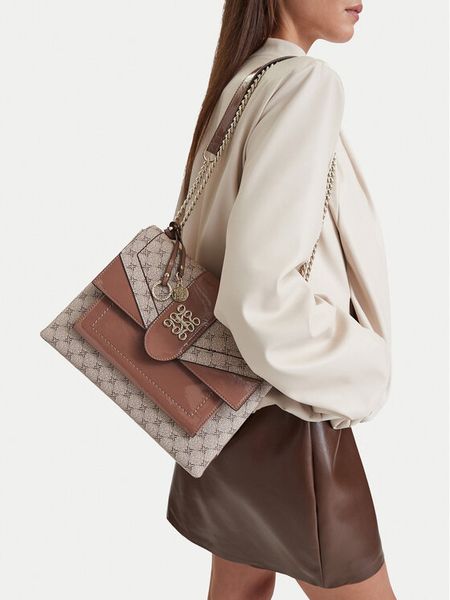 Nine West Torebka EO-MINIMAL CHIC-TK26009 Beżowy. Brązowe listonoszki Nine West, bez wzorów, ze skóry, bez dodatków. Za 349.99 zł.