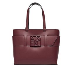 Torebka Armani Exchange. Czerwone torebki klasyczne Armani Exchange, bez wzorów, bez dodatków. Za 629.99 zł.