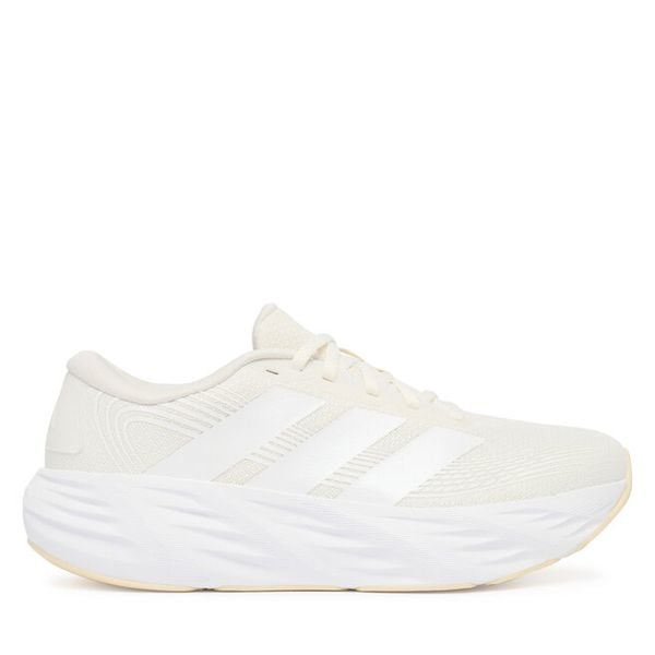 Buty do biegania adidas. Białe obuwie sportowe Adidas, bez zapięcia, do biegania. Za 239.99 zł.