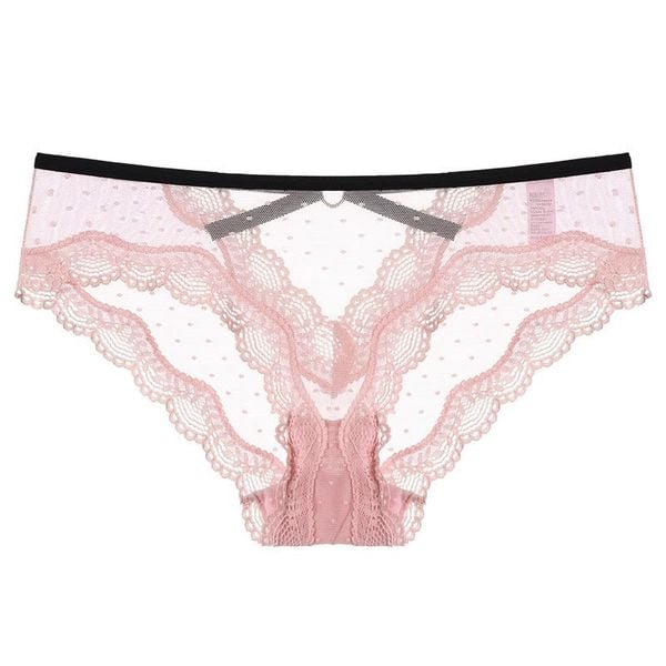 Figi koronkowe z wycięciem eleganckie i przewiewne Lubnah. Czerwone figi Intica, l, bez wzorów, z koronki. Za 69.00 zł.