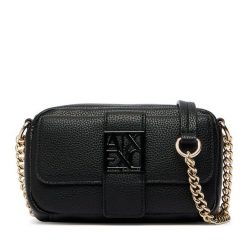 Torebka Armani Exchange. Czarne listonoszki Armani Exchange, bez wzorów, bez dodatków. Za 564.99 zł.