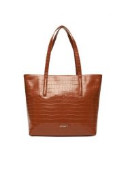 JENNY Torebka C-JEN-L-011-08 Brązowy. Brązowe shopper Jenny, bez wzorów, z materiału, bez dodatków. Za 149.99 zł.